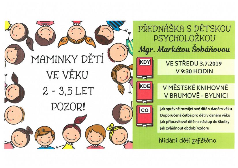 Přednáška s dětskou psycholožkou