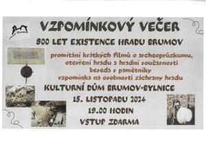 Vzpomínkový večer 800 let hradu