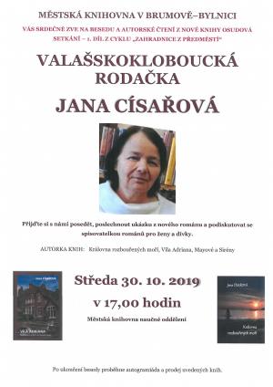 beseda a autorské čtení Jana Císařová