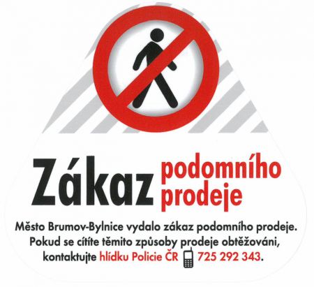 Zákaz podomního prodeje - samolepka
