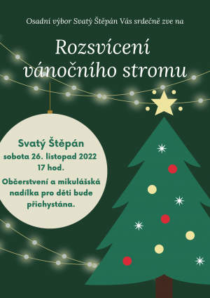 Rozsvícení vánočního stromu Svatý Štěpán